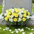 thumbnail image 5 of Artificial Cemetery Saddle Flowers, Lifelike Rose Headstone Saddle with Secure Hooks, Weatherproof UV Resistant Grave Decorations, Memorial Floral Arrangement for Cemetery Headstones, 5 of 6