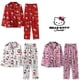 thumbnail image 3 of 2 uds Sanrio Hello Kitty pijamas Anime Y2K niñas pantalones de manga larga moda Kawaii Casual suelta pareja ropa de casa traje camisón, 3 of 4