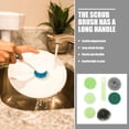 thumbnail image 4 of Greenadscape 1Jgo Cepillo Para Platos Y Ollas Con Cabezales Sustituibles Color Verde, 4 of 6