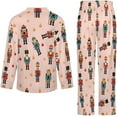 thumbnail image 5 of Top-kevin Women Long Sleeve Pajama Set Comfy Pjs Sets Penguin Winter Hats Scarves Snow 2 Piece Lounge Set, 5 of 6