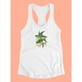 thumbnail image 3 of Lime And Cerulean Parrots Ii. Racerback Tank Women -John Gould Designs, Female Large, 3 of 4