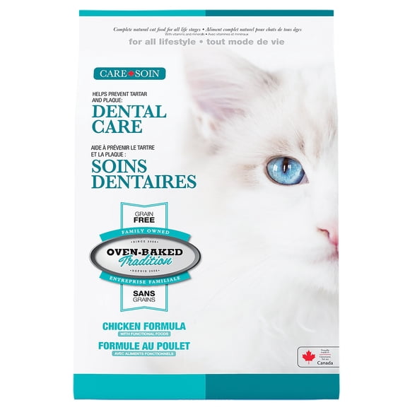 Four Cuit au Four, Soins Dentaires GF Poulet - Nourriture Sèche pour Chat