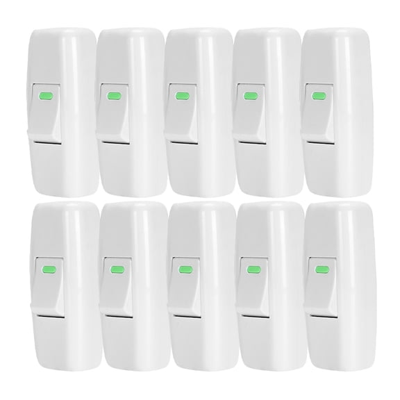 White Plastic Lamp Power Switch Button for DIY Bedside Table Lamp Replacement 10 Pieces