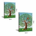 thumbnail image 4 of Vintage Abstract Tree With Butterflies Canvas Wall Art, 4 of 8