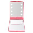 thumbnail image 2 of Espejo de maquillaje LED portátil, herramienta cosmética de espejo de luz de relleno plegable de escritorio a la moda, 2 of 8