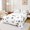 White Black, variant on Erosebridal Cartoon Football Kid Full Size Sheets, Checkered Flag Bed Sheets, 4-Piece