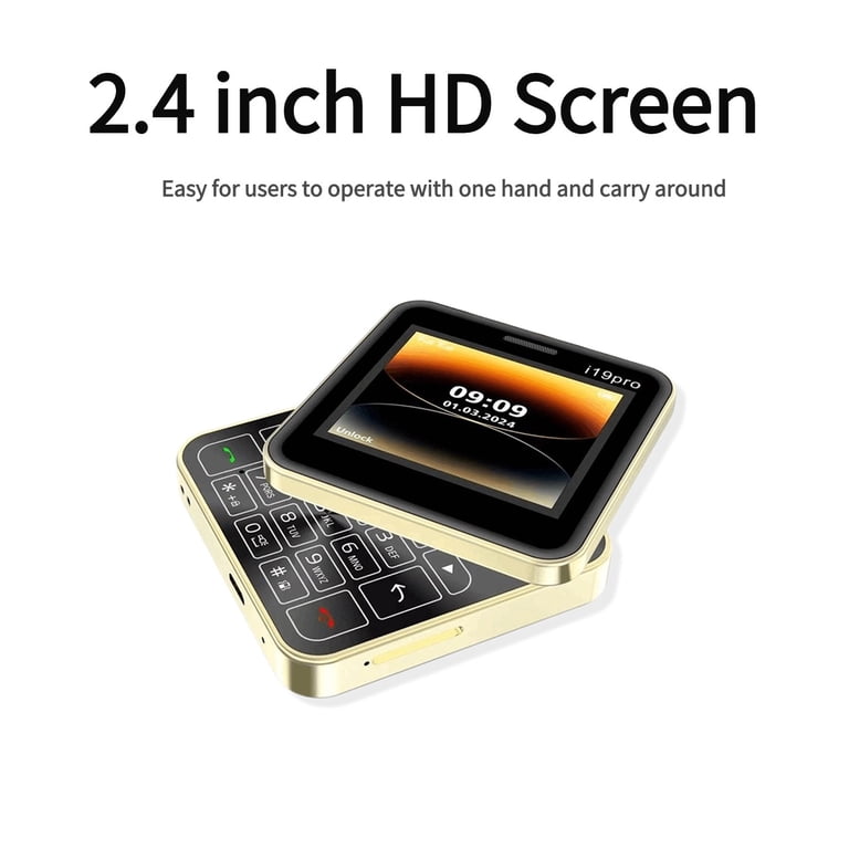 Rotatable Phone i19 Pro Mini Fold Mobile Phone Dual SIM Vibration