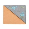 Uxcell Embroidered Corner Bookmark Cute Flower Stitched Triangle Book Page Mark for Book Lover Teacher Grey Letter J
