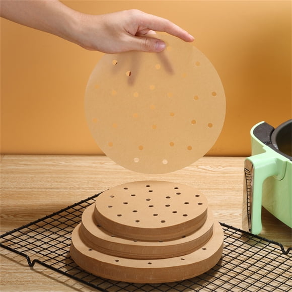 Papel a prueba de grasa Txlixc para freidora de aire Antiadherente Doble Cara 18 cm 25 cm