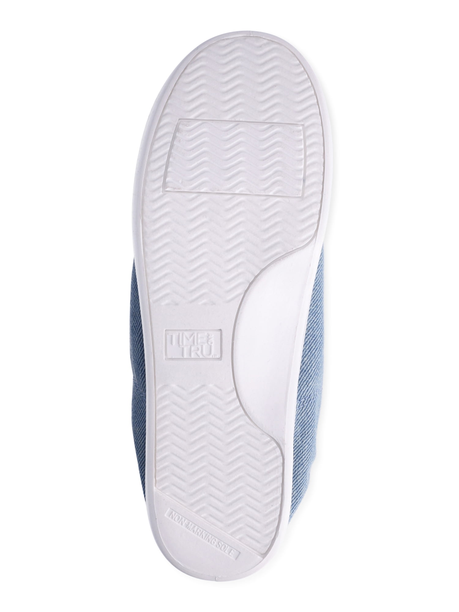 Time and Tru Women's Scrunch Back Slip On Sneakers, Sizes 7-12, Wide Width Available