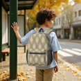 thumbnail image 6 of Brown and White Checkered Pattern 17" School Backpacks for Teens,Waterproof Oxford Fabric,S-Shape Padded Straps for School,Travel,Hiking,Camping, 6 of 6