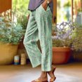 thumbnail image 2 of Fancifize Women Printed Beach Pants Straight Leg Tropical Vacation Pants UPF 50+ Sun Protection Lightweight Trousers S,Mint Green, 2 of 5