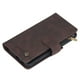 thumbnail image 1 of Funda de teléfono tipo billetera con cremallera de PU, funda protectora para teléfono con cierre magnético para Galaxy S22 Plus Marrón, 1 of 10