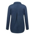 thumbnail image 6 of Womens Long Sleeve Shirts Casual Women Cotton Linen Casual Buttons Long Sleeves T Shirt Blouse Tops, 6 of 9