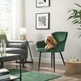 thumbnail image 2 of Boutique Home Velvet Dining Room Accent Chair with Armrests, 2 of 6