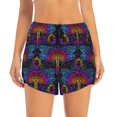 thumbnail image 2 of Picia Indian Mandalas Dragonfly Pattern Women's 2 in 1 Athletic Running Shorts High Waisted Workout Casual Gym Sweat Shorts with Comfy Liner Zipper Pockets-, 2 of 9