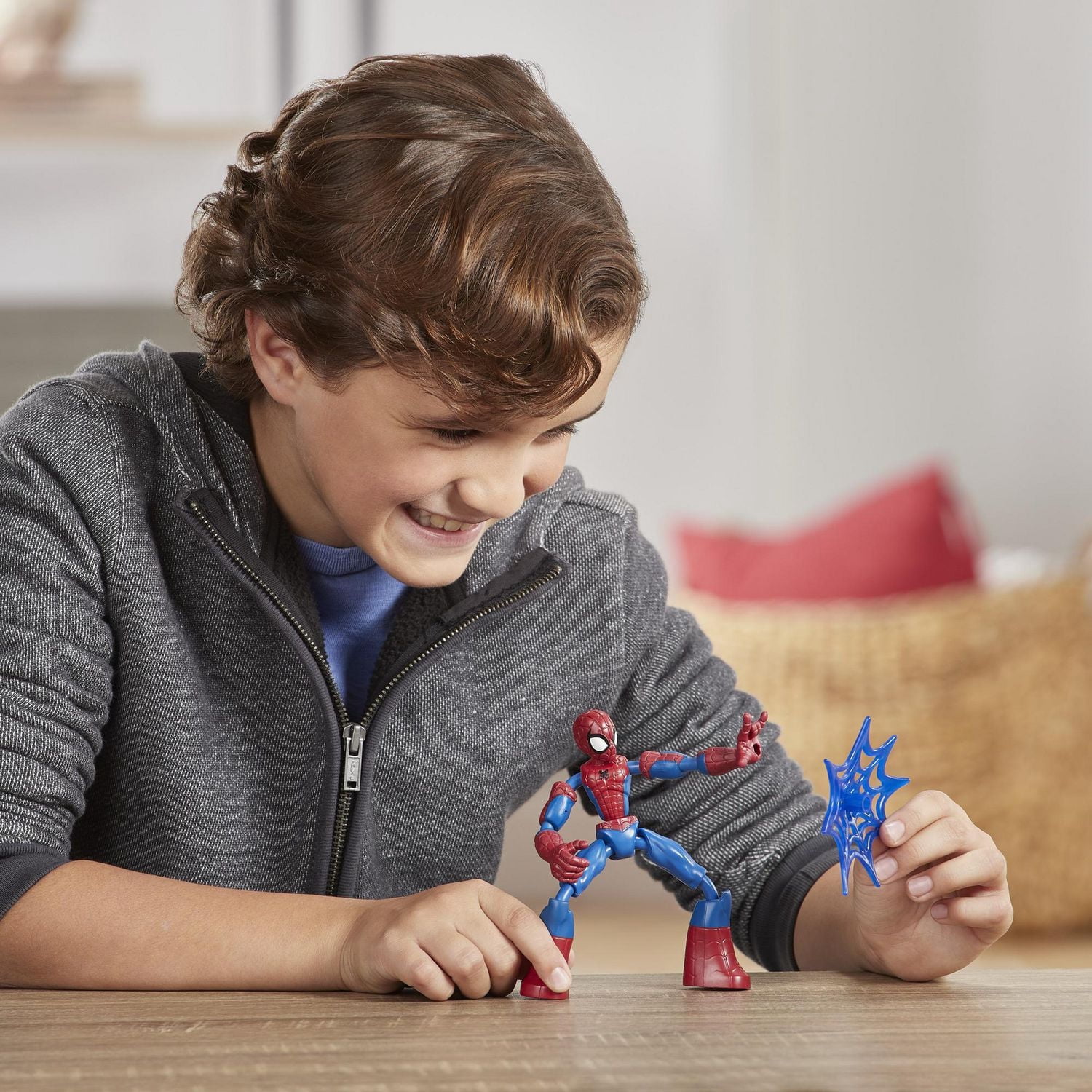 Marvel Spider-Man Bend and Flex Spider-Man Action Figure Toy, 6-Inch Flexible Figure, Includes Web Accessory
