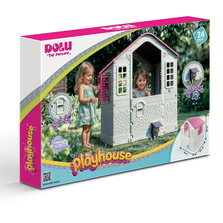 DOLU Cottage Playhouse, Indoor/Outdoor Toy House Set for Kids Age 2+ (For Parts)