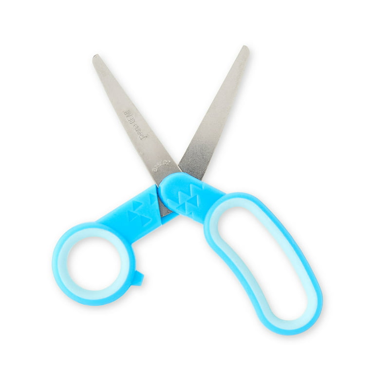 Pen and Gear Kids Scissors, 5, Blunt, School Supplies for Kids 5+, Light  Blue/Green, Pack of 2 