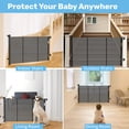 thumbnail image 6 of Baby Proof Me Retractable Baby Gate, Extra Wide Mesh Child Safety Gate, 34" Tall x 71" Wide, Black, 6 of 11