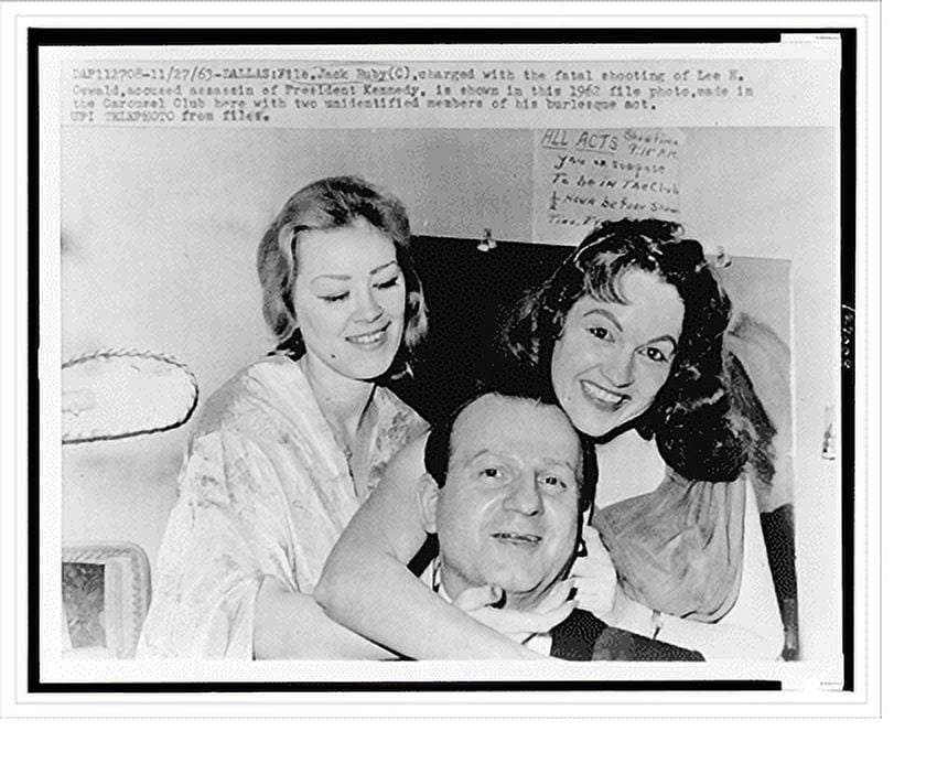 Jack Ruby Portrait Wall Art Poster, Historic Framed Print from
