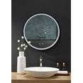 thumbnail image 2 of CIRQUE 30 in. Round LED Black Framed Mirror with Defogger and Dimmer, 2 of 6