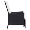 thumbnail image 5 of vidaXL Patio Furniture Set 3 Piece Wicker Armchairs with Table Poly Rattan, 5 of 11