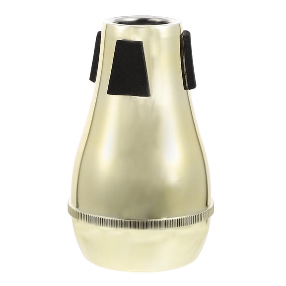 KONTONTY Golden ABS Trombone Practice Mute for Quiet Playing and Sound Reduction, Portable and Lightweight Design