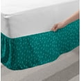 thumbnail image 2 of Weather Bed Skirt, Melancholic Autumn Weather Theme Falling Raindrops Droplets Abstract Art, Elastic Bedskirt Dust Ruffle Wrap Around for Bedding Decor, 4 Sizes, Teal and Pale Blue, by Ambesonne, 2 of 2