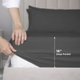 thumbnail image 2 of Martex 2-Pack King Pillowcases | 100% Supima Cotton 700TC Sateen | Charcoal Gray, 2 of 5