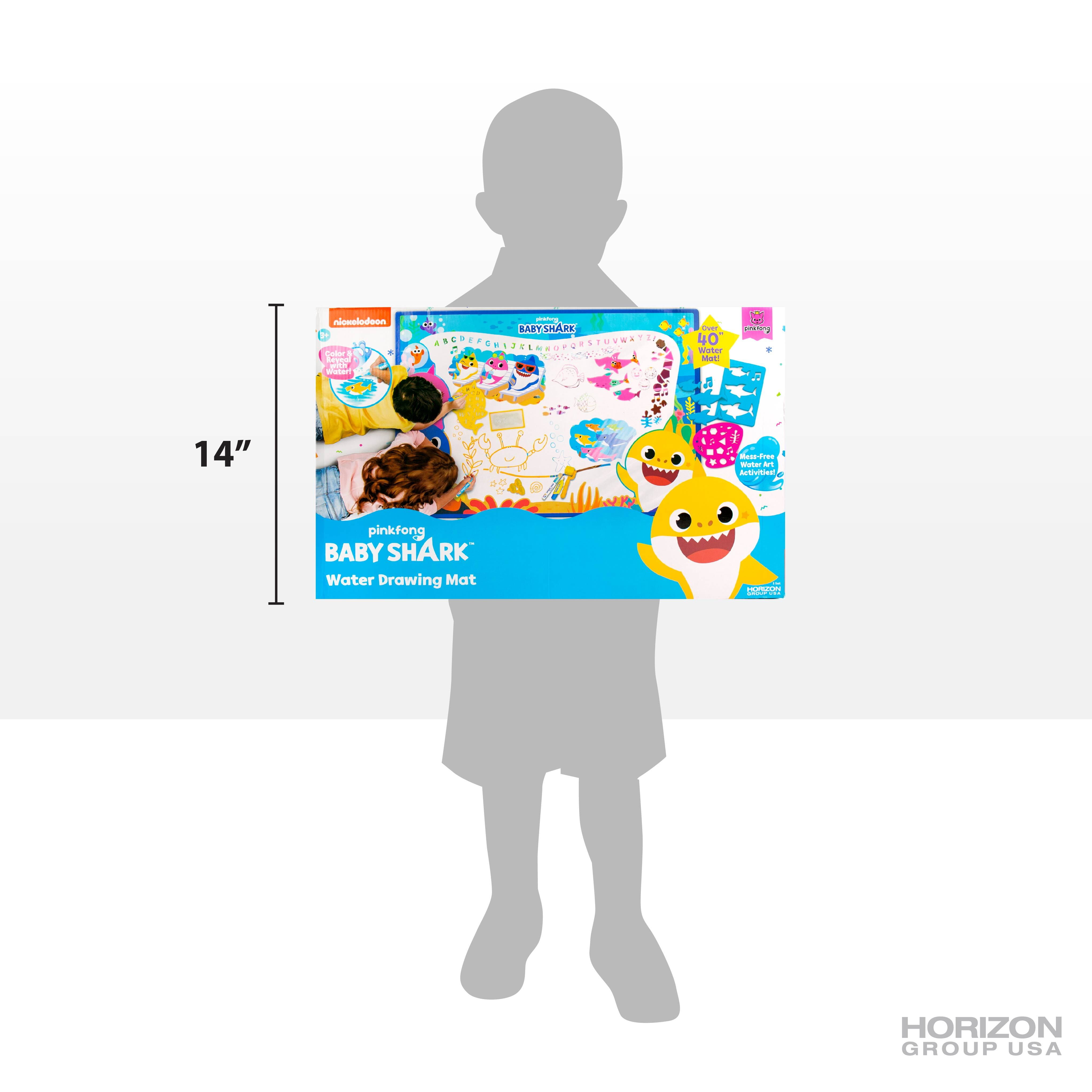 Baby Shark Water Drawing Mat, Mess-Free Water Coloring for Kids and Toddlers Ages 3+