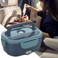 thumbnail image 3 of Electric Thermal Box – Food Warmer 12 V for Car | Anti-Leak Food Warmer Container for Travel Camping Driving Picnic Construction Site,A, 3 of 9