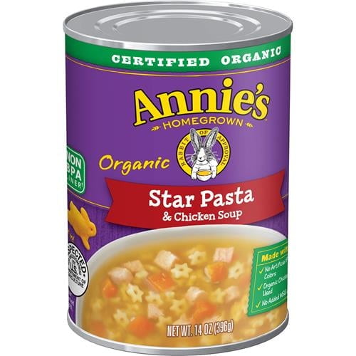 Annie’S Organic Star Pasta And Chicken Canned Soup, Ready To Serve, 14 Oz - Pack of 2