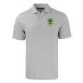 thumbnail image 2 of Men's Cutter & Buck Gray/White Nashville SC Forge Eco Double Stripe Stretch Recycled Tri-Blend Polo, 2 of 3
