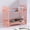 💖 Pink_Hot#1055, variant on Kuroiy Double Layer Folding Storage Rack | Plastic Desktop Organizer for Bathroom, Vanity, Office | Multi-Tier Space Saving Shelf | Foldable, Tool-Free Assembly | 21.5x20x14cm | 1 Piece