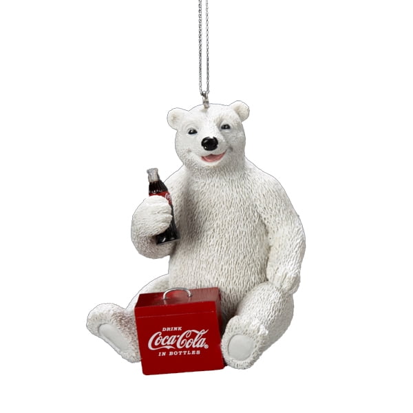 3" Classic CocaCola Coke Polar Bear Christmas Ornament