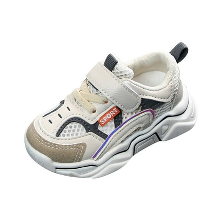 

Yinguo Toddler Kids Baby Girls Boys Shoes Mesh Sports Casual Fashion Sneakers Beige 25