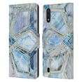thumbnail image 1 of Micklyn Le Feuvre Marble Patterns Geometric Gilded Stone Tiles In Soft Blues Leather Book Wallet Case Cover Compatible with Samsung Galaxy A01 (2020), 1 of 6