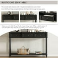 thumbnail image 4 of Auranook Side Table with 3 Drawers for Sofa, Console Table with Drawers and Long Shelves for Entrance, Living Room, 4 of 9