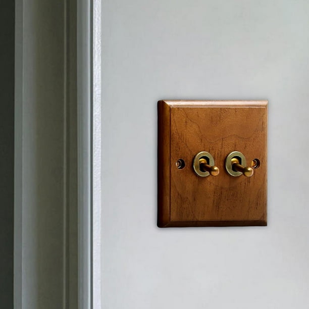 Interruptor De Pared Retro Con Palanca De Latón - 1 A 4 Módulos, Mate Negro, Tipo 86 Oculto
