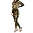 thumbnail image 5 of Victorious Women's Luxury 2 Piece Tracksuit Set - Sweatshirt Jacket and Sweat Pants VL209 - Black - X-Large, 5 of 5