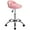 Pink, variant on YEXJ Rolling Stool Adjustable Swivel Stools Chair with Wheels & Back Support Round Tattoo PU Leather Salon Stools for Massage Spa-Retro Brown