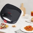 thumbnail image 3 of Press Waffle Iron with Non-Stick Panel, Double-Sided Heating, Indicator Light, Easy to Use and Clean, Black EU Plug, 3 of 4