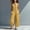 Yellow, variant on Linen Jumpsuits for Women Sleeveless Casual Stand Collar Button Loose Wide Leg Romper,Summer Linen Blend Jumpsuits for Women(White,S)