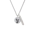 thumbnail image 2 of Delight Jewelry Silvertone Large Script Letter - Y - 3/4'' Disc - Silvertone Sisters Best Friends Forever Bar Charm Necklace, 23", 2 of 4