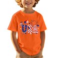 thumbnail image 4 of EnJoCho Boys Girls 4th of July Shirt Cotton Kid Red White and Blue USA American Flag Shirts Comfortable Patriotic Top Printed T-Shirt 4th of July Kids Star Print T-Shirt, 4 of 8