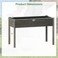 thumbnail image 3 of Costway Wooden Raised Vegetable Garden Bed Elevated Grow Vegetable Planter Gray, 3 of 10