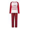 thumbnail image 2 of Family Matching Christmas Pajamas, Baby Romper/Dog Clothes/Letter Pattern Long Sleeve Tops and Plaid Pants Sleepwear Set, 2 of 6