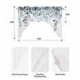 thumbnail image 6 of Eucalyptus Leaves Kitchen Curtains Swag Valance for Windows/Bathroom/Cafe, Purple Green Botanical Vines Floral Rod Pocket Drape Panel Swag Curtain Valance for Bedroom/Living Room 55''x36'', 6 of 6