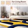 thumbnail image 2 of ODIKA 4'x6' Machine Washable Non-Slip Area Rug, Stylish Mid Modern in Vibrant Line Art Design High Traffic Rug, Blue, 243599, 2 of 7
